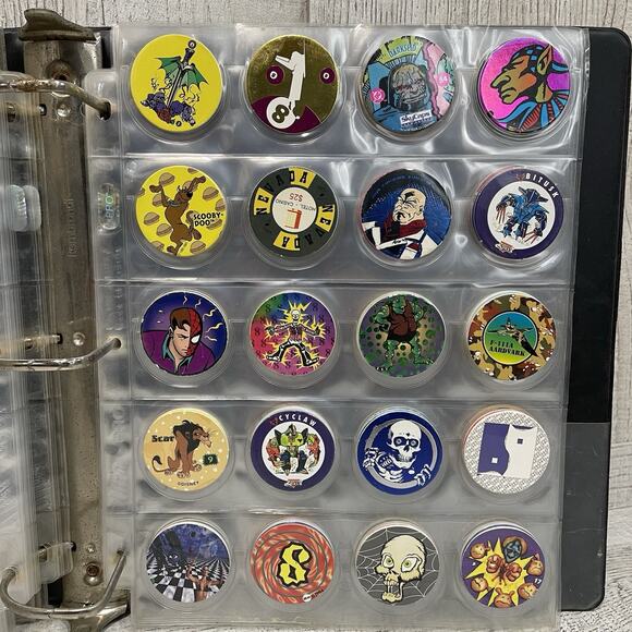 Original World Pog Federation Official Collector's Album, How To Card & 379 Pogs - Picture 11 of 13